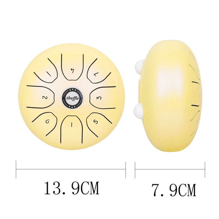 Shuffle SD-5 5.5 Inch Steel Tongue Carefree Empty Drum Percussion Instrument(Yellow) - Percussion Accessories by shuffle | Online Shopping UK | buy2fix