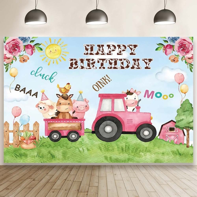 1.5m x 1m Cartoon Farm Animals Photography Backdrop Birthday Party Background Decoration(MDN12241) - Camera Accessories by buy2fix | Online Shopping UK | buy2fix