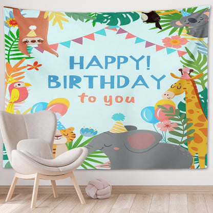 Happy Birthday Photo Backdrop Party Decoration Tapestry, Size: 100x75cm(GT56-3) - Camera Accessories by buy2fix | Online Shopping UK | buy2fix