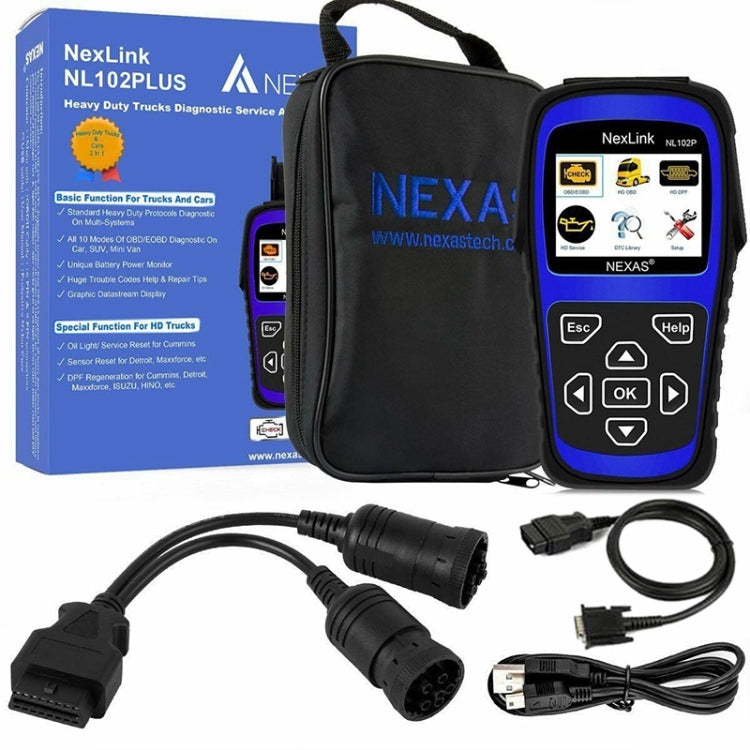 NexLink NL102P Diesel Mechanical Heavy Truck Car 2 In 1 Car Scanner OBD2 Detection - Code Readers & Scan Tools by NexLink | Online Shopping UK | buy2fix