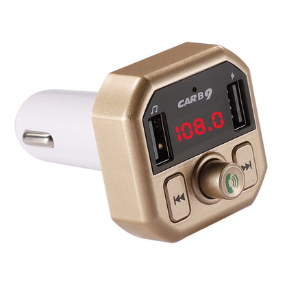 B9 Smart Digital Display Dual USB Bluetooth Car Charger with Hands-free Call Function(Gold) - Car Charger by buy2fix | Online Shopping UK | buy2fix