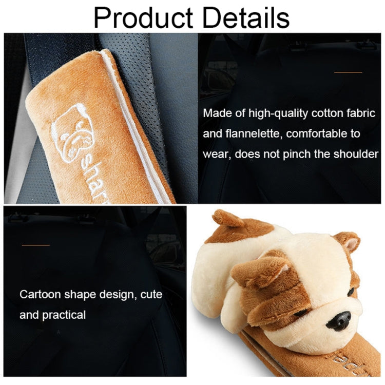 002 Cute Cartoon Thicked Seat Belt Anti-Strangled Protective Cushion, Length: 30.5cm (Gray Fox) - In Car by buy2fix | Online Shopping UK | buy2fix