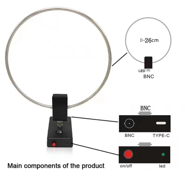 GA800 10KHz-159MHZ HF Radio Short Wave Antenna With Source Ring Shaped Antenna - Consumer Electronics by buy2fix | Online Shopping UK | buy2fix