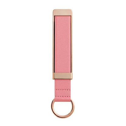 PU Leather Metal Wrist Strap Cell Phone Holder Zinc Alloy Paste Desktop Stand(Pink) - Hand-Sticking Bracket by buy2fix | Online Shopping UK | buy2fix