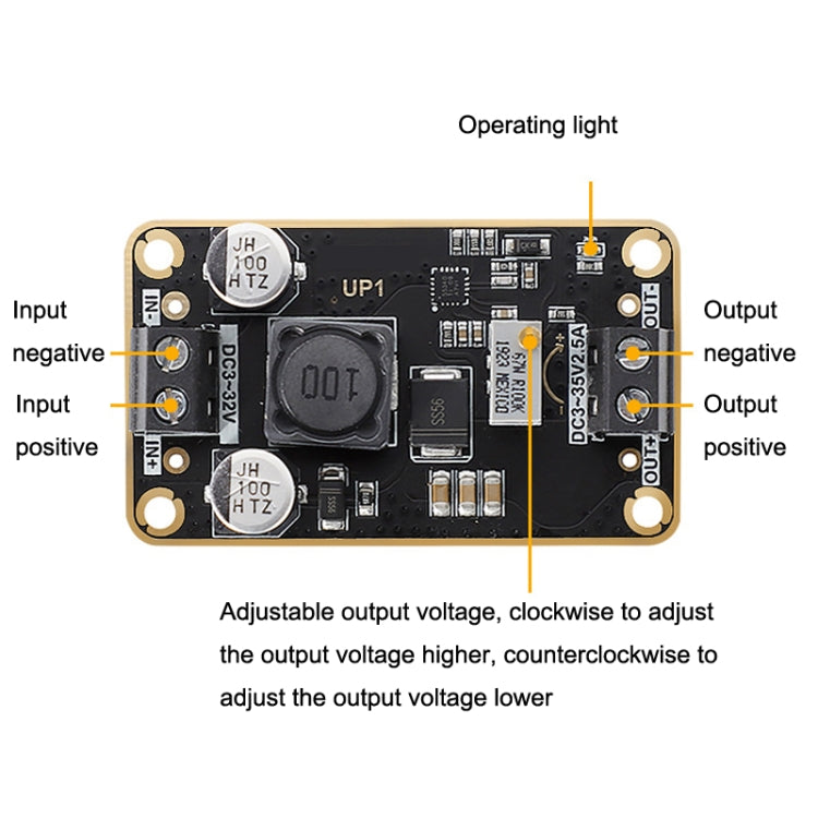 DC-DC Adjustable Step-Down Power Module 3V-32V To 3-36V 72W Stereotype Board(As Show) - Consumer Electronics by buy2fix | Online Shopping UK | buy2fix