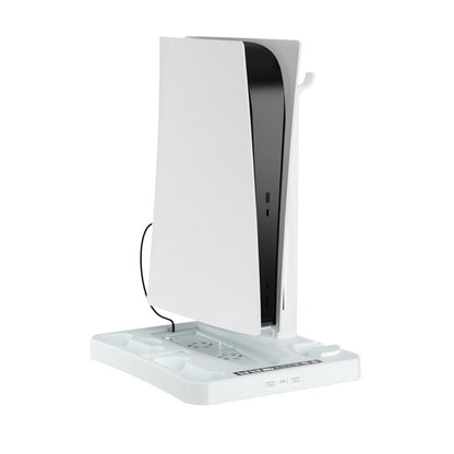 For PS5 ipaly Host Multifunctional Cooling Base VR2 Handle Charging Stand Disc Storage Rack(White) - Holder by ipaly | Online Shopping UK | buy2fix