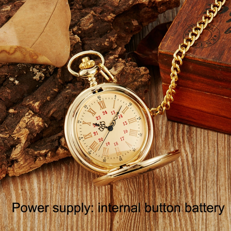 Engraved Vintage Commemorative Quartz Pocket Watch Round Watch, Style: Hushand (Silver) - Necklace Watch Watches by buy2fix | Online Shopping UK | buy2fix