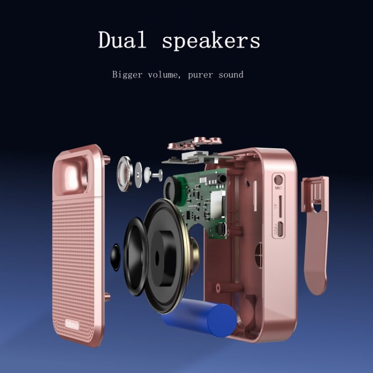 Rolton  K700 Bluetooth Dual-speaker Audio Speaker Megaphone Voice Amplifier(Black) - Consumer Electronics by Rolton | Online Shopping UK | buy2fix