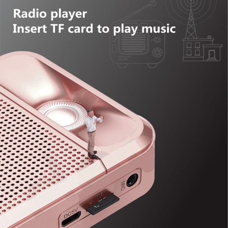 Rolton  K700 Bluetooth Dual-speaker Audio Speaker Megaphone Voice Amplifier(Rose Gold) - Consumer Electronics by Rolton | Online Shopping UK | buy2fix