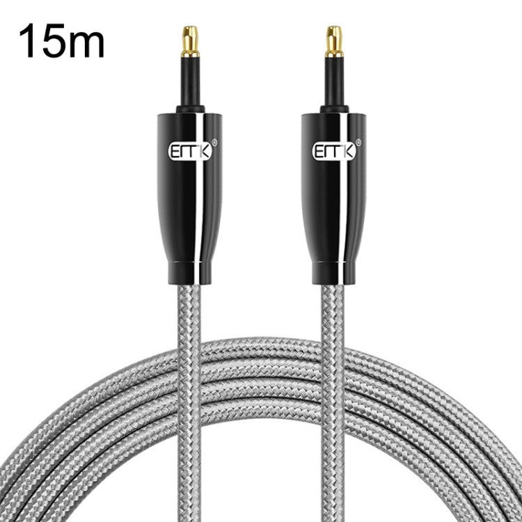 EMK QH4.0 Mini Toslink 3.5mm Interface SPDIF Audio Fiber Optical, Length: 15m(Black) - Audio Optical Cables by EMK | Online Shopping UK | buy2fix