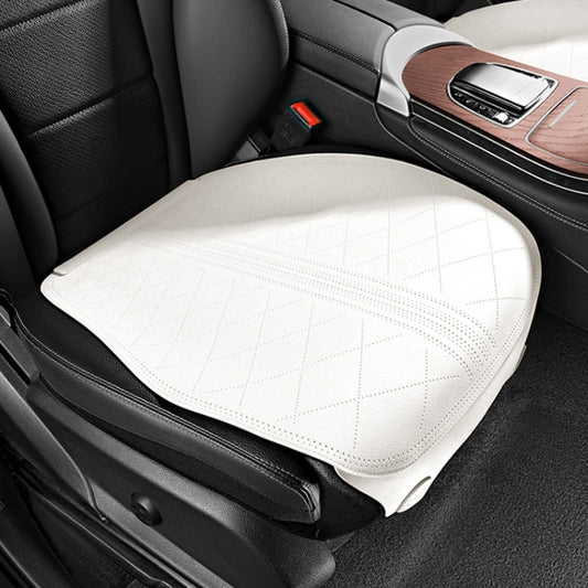 Flip-fur Car Cushion Breathable Ventilation Cushion for Four Seasons, Style: Front Cushion(White) - In Car by buy2fix | Online Shopping UK | buy2fix