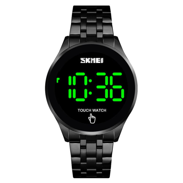 SKMEI 1579 Simple Touch Screen LED Luminous Stainless Steel Electronic Watch, Color: Black - Alloy Watches by SKMEI | Online Shopping UK | buy2fix