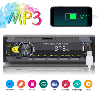 A3032 Car Bluetooth MP3 Player ISO Interface EQ Sound Effect Fast Charge Colorful Button Radio(Black) - In Car by buy2fix | Online Shopping UK | buy2fix