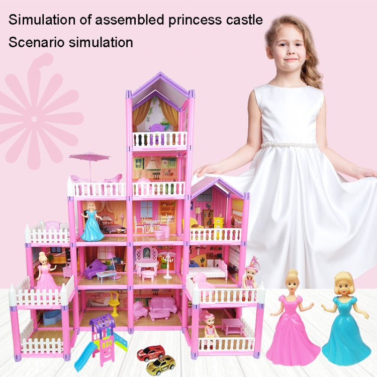 DSJ55 162pcs/set Children Passing Domestic Toy Doll House Princess Castle Set Simulation Disguise House - Pretend Play Toys by buy2fix | Online Shopping UK | buy2fix