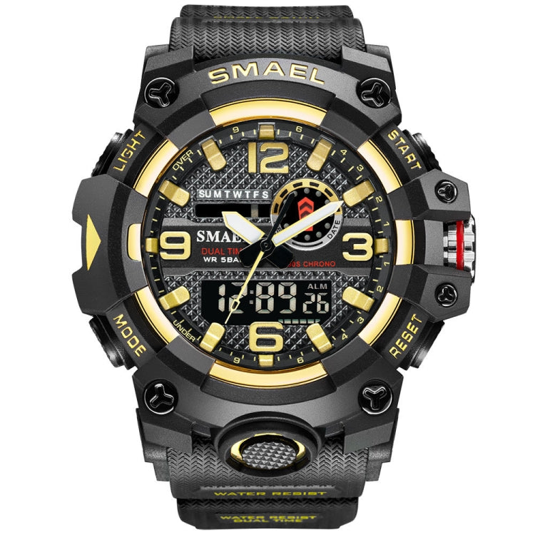 SMAEL 8035 Outdoor Sports Waterproof Dual Display Men Watch(Black Gold) - Sport Watches by SMAEL | Online Shopping UK | buy2fix