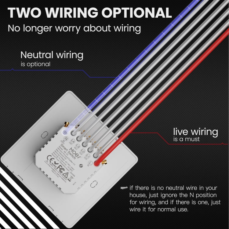 Tuya ZigBee Smart Single-fire Zero-fire Sharing Timing Voice Wall Switch EU Plug, Style: 2 Ways (White Scene Casual Post) - Consumer Electronics by buy2fix | Online Shopping UK | buy2fix