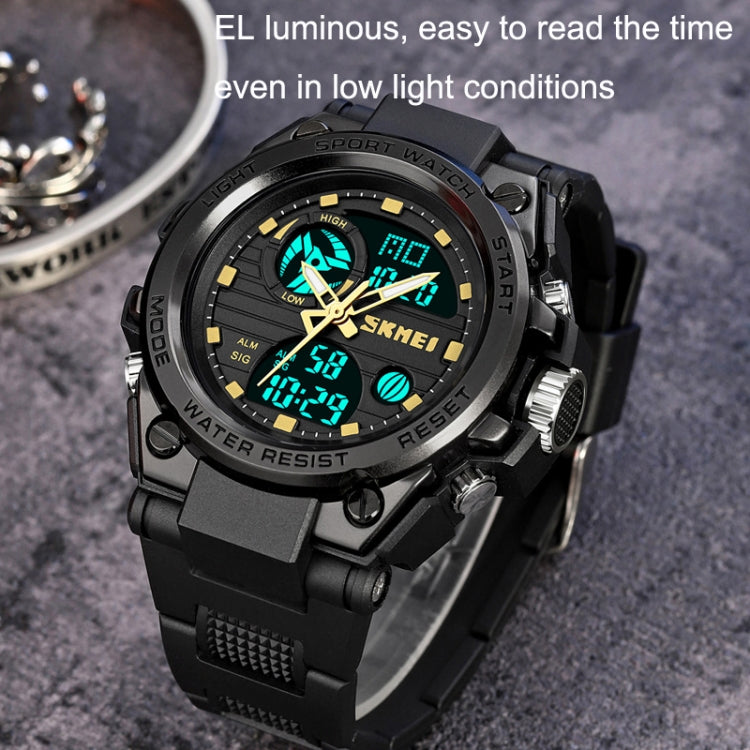 SKMEI 2031 Multifunctional Outdoor Waterproof Chronograph Men Sports Watch(Black) - Silicone Strap Watches by SKMEI | Online Shopping UK | buy2fix