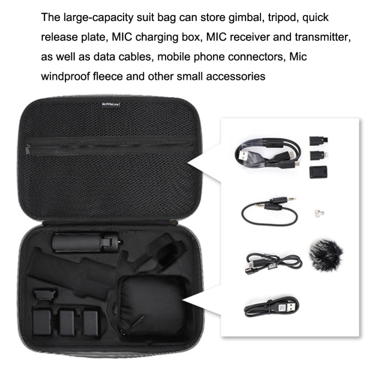 For DJI RS 3 Mini Sunnylife RO-B555 Storage Bag Handheld Stabilizer Suitcase Protective Bag(Black) -  by Sunnylife | Online Shopping UK | buy2fix