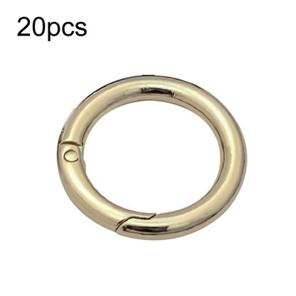 20pcs Zinc Alloy Spring Ring Metal Open Bag Webbing Keychain, Specification: 1 inch Light Gold - In Car by buy2fix | Online Shopping UK | buy2fix