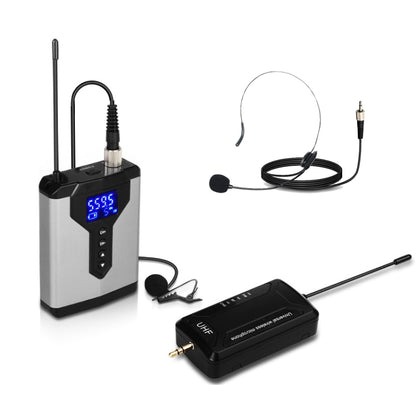 Q6 1 Drag 1 Wireless Lavalier Head Wear USB Computer Recording Microphone Live Phone SLR Lavalier Microphone - Consumer Electronics by buy2fix | Online Shopping UK | buy2fix