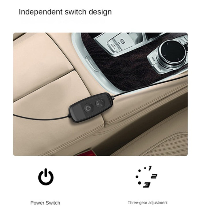 CF01 USB Interface Car Seat Fan Adjustable Wind Speed Desktop Small Fan(Brown) - In Car by buy2fix | Online Shopping UK | buy2fix