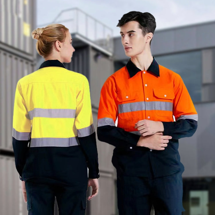 Pure Cotton Long-sleeved Reflective Clothes Overalls Work Clothes, Size: XXXXL(Double Reflector Pants) - Workplace Safety Supplies by buy2fix | Online Shopping UK | buy2fix