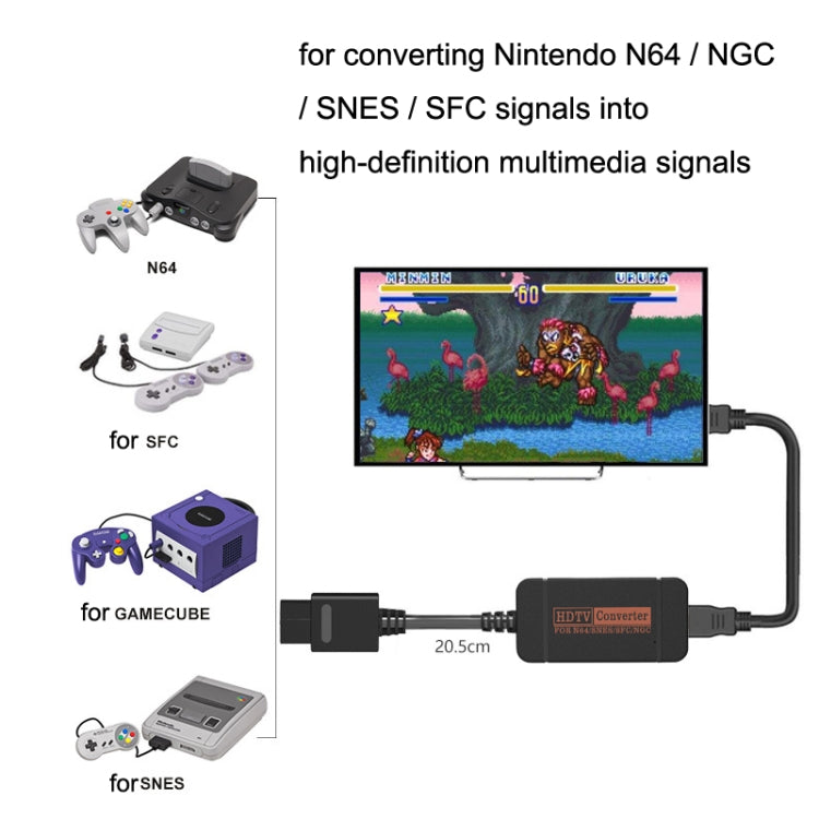 For Nintendo N64 / NGC / SNES / SFC HS-N64608 Retro Game Machine Video N64 To HDMI Converter -  by buy2fix | Online Shopping UK | buy2fix