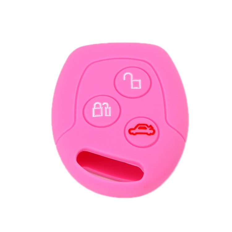 For Ford Transit/Focus 2pcs 3-Button Silicone Key Protector(Pink) - In Car by buy2fix | Online Shopping UK | buy2fix