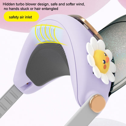 Cute Pet Bladeless Fan Hat USB Rechargeable Adjustable Speed Summer Sun Protection Sunshade Fan(Flower Duck) - Electric Fans by buy2fix | Online Shopping UK | buy2fix