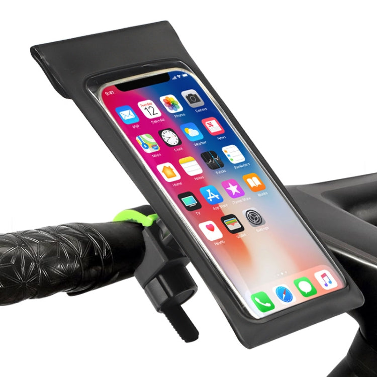 Outdoor Cycling Mobile Phone Navigation Waterproof Bracket(Black Green) -  by buy2fix | Online Shopping UK | buy2fix