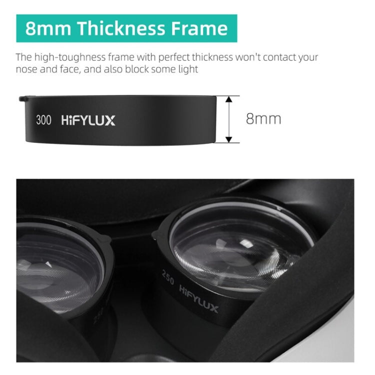 For Oculus Quest 2 Hifylux Q2-QF11 1pair Myopia Lens Frame Aspheric Resin VR Glasses Accessories(250 Degrees) - VR Accessories by Hifylux | Online Shopping UK | buy2fix