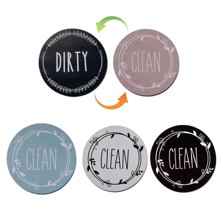 Dishwasher Round Magnet Clean Dirty Sign Double-Sided Dishwasher Magnet Cover(Red Green) - Dish Washers & Accessories by buy2fix | Online Shopping UK | buy2fix