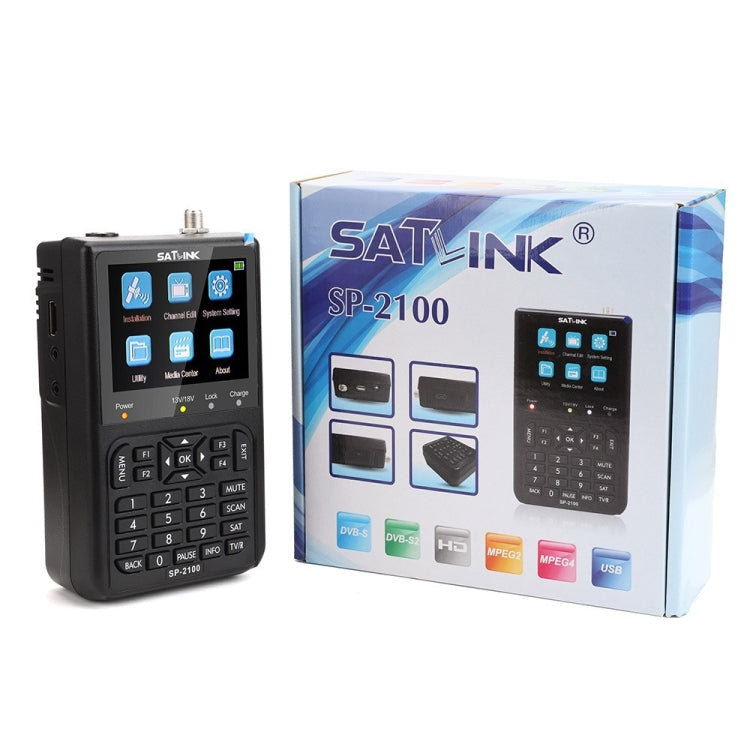 SATLINK SP-2100 HD Finder Meter Handheld Satellite Meter(UK Plug) -  by SATLINK | Online Shopping UK | buy2fix