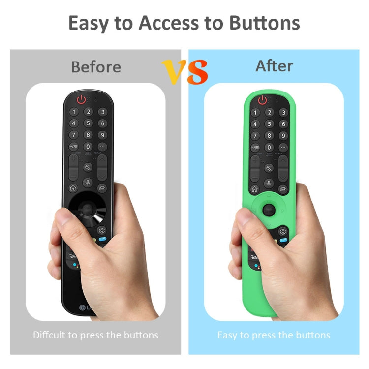 For LG AN-MR21GC / AN-MR21N / AN-MR21GA TV Remote Control Silicone Case(Luminous Green) - Remote Control Covers by buy2fix | Online Shopping UK | buy2fix