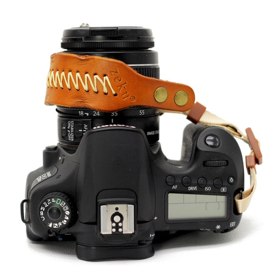 Zeku Retro Leather SLR Wristband Anti-drop Camera Wrist Strap without Camera(Brown) - Camera Strap by buy2fix | Online Shopping UK | buy2fix