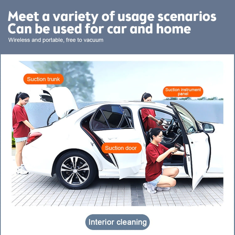SUITU  ST-6629 3 In 1 5500pa Car Wireless Vacuum Cleaner Blowing Suction And Pumping 3 Modes White -Seat Charge - Vacuum Cleaner by SUITU | Online Shopping UK | buy2fix