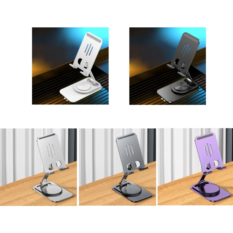 Desktop 360-degree Rotating Foldable Mobile Phone Holder, Color: Metal Purple - Desktop Holder by buy2fix | Online Shopping UK | buy2fix