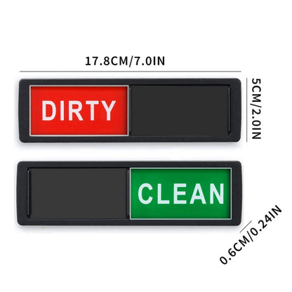 Dishwasher Magnet Clean Dirty Sign Double-Sided Refrigerator Magnet(Silver Gray White) - Dish Washers & Accessories by buy2fix | Online Shopping UK | buy2fix
