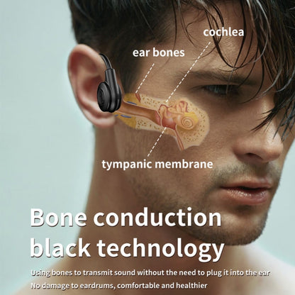 M2 Bone Conduction Earphones Running Stereo To Ear Bluetooth Earphones(Black + Orange) - Neck-mounted Earphone by buy2fix | Online Shopping UK | buy2fix