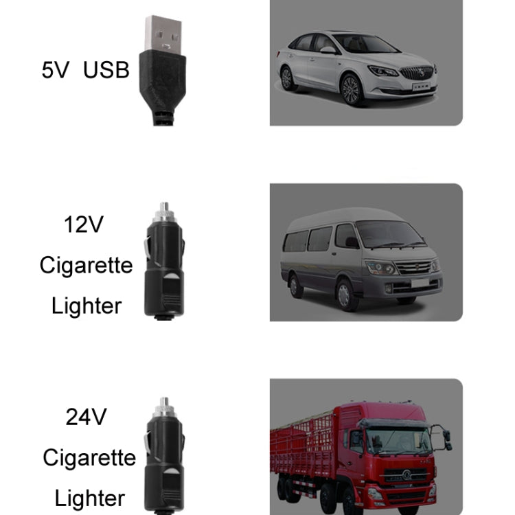 F621 Car Rotatable Turntable Silent Car Double Head Fan, Model: 12V Cigarette Lighter - Heating & Fans by buy2fix | Online Shopping UK | buy2fix