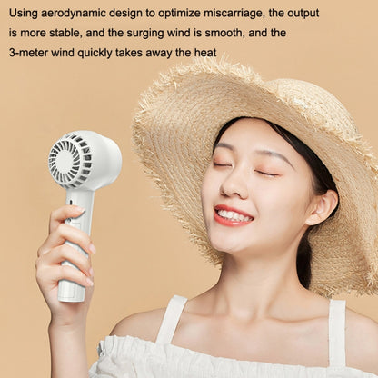 USB Mini Handheld Fan Mute Desktop Portable Outdoor Turbo Fan(Bright Moon White) - Electric Fans by buy2fix | Online Shopping UK | buy2fix