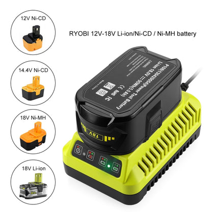 For RYOBI P117 / P108 12-18V Universal Battery Charger(EU Plug) - Electric Saws & Accessories by buy2fix | Online Shopping UK | buy2fix