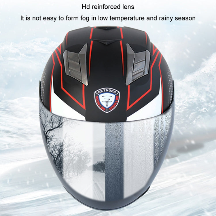 KUQIBAO Motorcycle Smart Bluetooth Sun Protection Double Lens Safety Helmet, Size: M(White) - Helmets by KUQIBAO | Online Shopping UK | buy2fix