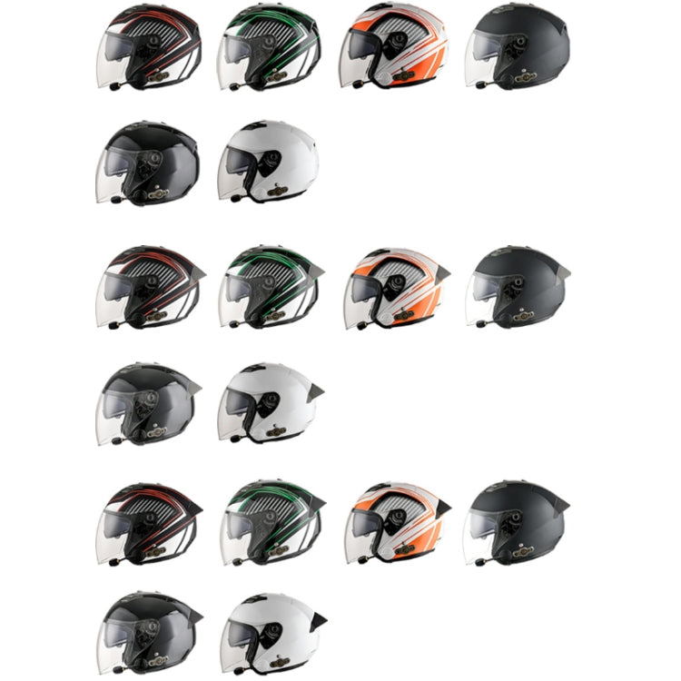 KUQIBAO Motorcycle Smart Bluetooth Sun Protection Double Lens Safety Helmet, Size: M(Matte Black+Gray Tail) - Helmets by KUQIBAO | Online Shopping UK | buy2fix