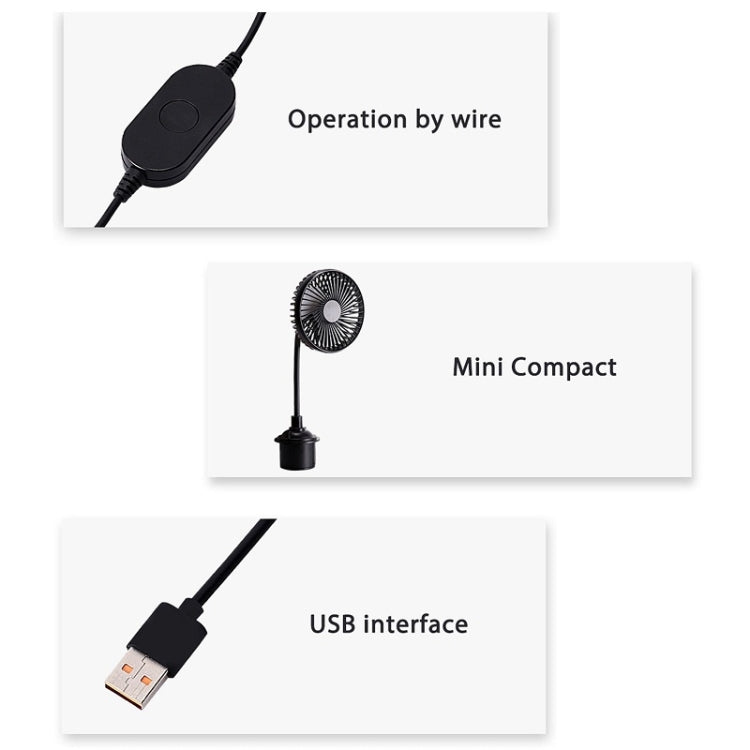 12V/24V High Wind Cooling USB Car Cup Holder Single Head Fan(R-8050) - Heating & Fans by buy2fix | Online Shopping UK | buy2fix