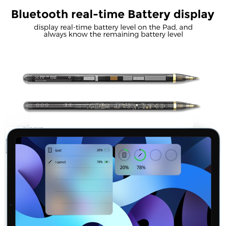 AhaStyle PE03 For iPad 2018-2022 Series Fast Charging Long Standby Transparent Touch Screen Pen - Stylus Pen by AhaStyle | Online Shopping UK | buy2fix