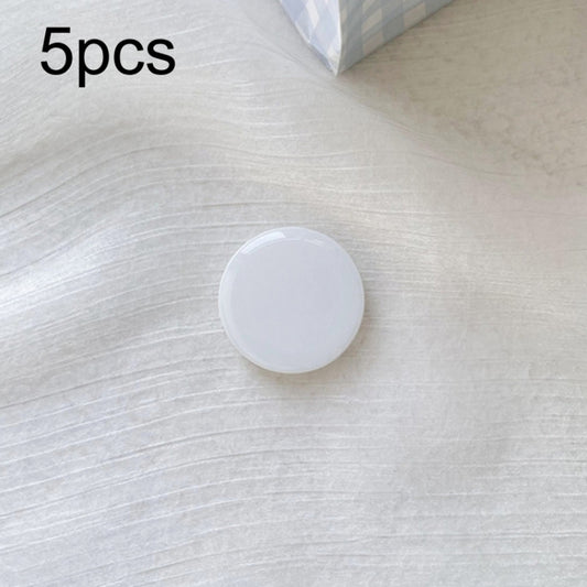 5pcs Solid Color Drop Glue Airbag Bracket Mobile Phone Ring Buckle(White) - Ring Holder by buy2fix | Online Shopping UK | buy2fix