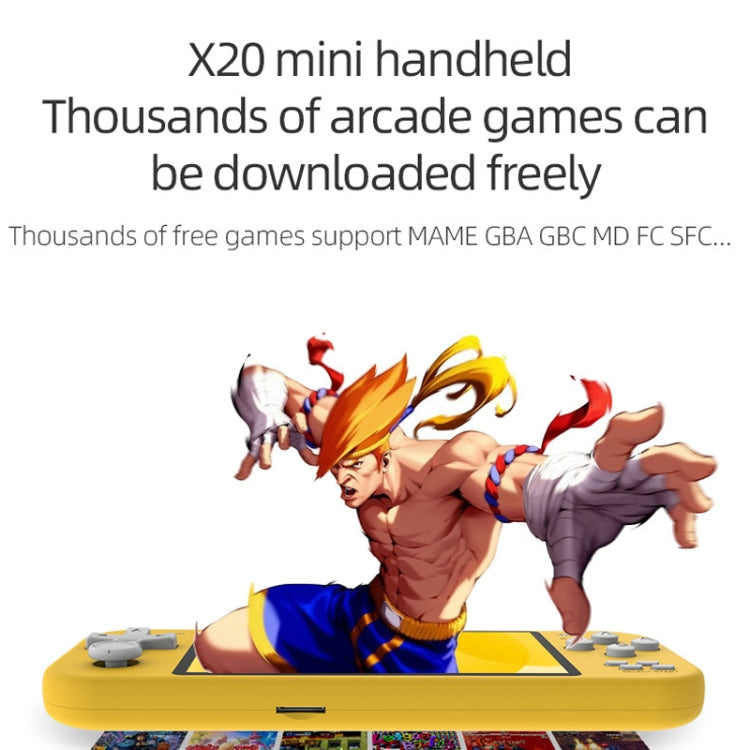 Nostalgic Street Fighter FC Handheld Video Game Console(Yellow) - Pocket Console by buy2fix | Online Shopping UK | buy2fix