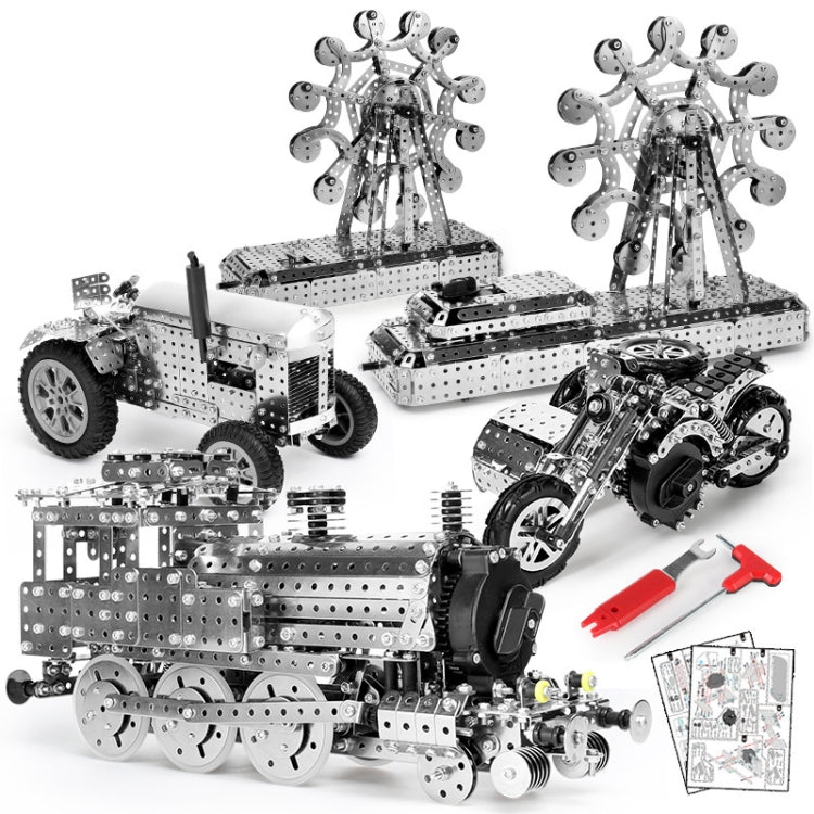 Tractor High Difficulty Building Block Adults Handmade Assembly Power Strip Linkage Mechanical Toy Metal Assembly Model - Building Blocks by buy2fix | Online Shopping UK | buy2fix