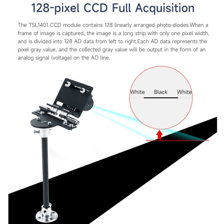 Yahboom Single Column CCD Camera Module Linear Array Sensor, Model: TSL1401+Bracket - Robotics Accessories by Yahboom | Online Shopping UK | buy2fix